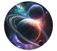 Jigsaw Puzzles 1000 Pieces for Adults Universe Planets 1000Pc Adults Round Jigsaw Puzzle Educational Brain Teaser, Artistic Home & Office Decor, 14+ Age 1000pcs (67.5x67.5cm)