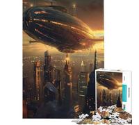 Jigsaw Puzzles 1000 Pieces for Adults Urban Airship Educational Game Challenging Game Toys Great Gifts But Fun And Humorous (Size 38x52cm)