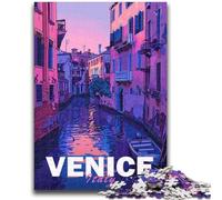 Jigsaw Puzzles 1000 Pieces for Adults Venice Aesthetic City Difficult Hard Brain Teaser Game Secret Santa Gifts 38x26cm