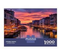 Jigsaw Puzzles 1000 Pieces for Adults Venice Italy Canal Sunset Jigsaw Puzzle Relax Games Precision Cutting Unique Birthday And Gifts 70x50cm/1000pcs