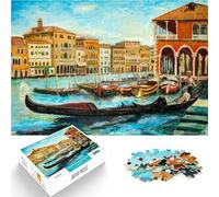 Jigsaw Puzzles 1000 Pieces for Adults Venice oil painting landscape Made of cardboard for ages 14 and over Home Decor As a gift for the whole family and friends。size:38x52cm/14.96x20.47inch