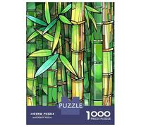 Jigsaw Puzzles 1000 Pieces for Adults Vibrant Bamboo Forest Illustration Adult Jigsaw Puzzle DIY Toys Birthday Present Stress Reduction Gifts 38x26cm/1000pcs
