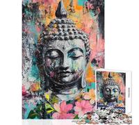 Jigsaw Puzzles 1000 Pieces for Adults Vibrant Buddha Art Jigsaw for Adults Fun Games Pattern Assembly Deal As Gifts for The Whole Family (Size 50x75cm)