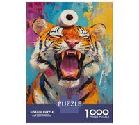 Jigsaw Puzzles 1000 Pieces for Adults Vibrant Tiger Roar -3 Teenager Puzzles Family Game Difficult Challenge Stress Reduction Gifts 70x50cm/1000pcs