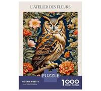 Jigsaw Puzzles 1000 Pieces for Adults Victorian Owl Portrait Puzzle for Adults Toy Wall Decor Hand Speed Race Stress Reduction Gifts 38x26cm/1000pcs