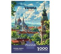 Jigsaw Puzzles 1000 Pieces for Adults Vienna Cityscape Jigsaws for Adults Fun Games A Work of Art Deal As Gifts for The Whole Family 38x26cm/1000pcs