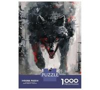 Jigsaw Puzzles 1000 Pieces for Adults Viking Fenrir Wolf Jigsaw Puzzle DIY Toys But Fun And Humorous Deal As Gifts for The Whole Family 38x26cm/1000pcs