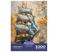 Jigsaw Puzzles 1000 Pieces for Adults Vintage Ship Art Print Puzzle for Adults Hands-on Game Improve Memory Deal As Gifts for The Whole Family 38x26cm/1000pcs