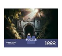 Jigsaw Puzzles 1000 Pieces for Adults Vintage Train Tunnel Entrance Puzzles for Adults Fun Games Improve Memory Deal As Gifts for The Whole Family 52x38cm/1000pcs