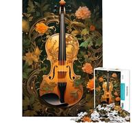 Jigsaw Puzzles 1000 Pieces for Adults Violin Vintage Violinist Jigsaw Puzzle Toy Wall Decor Wall Decoration Unique Birthday And Gifts (Size 50x75cm)