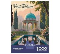Jigsaw Puzzles 1000 Pieces for Adults Visit Tehran Travel Jigsaw for Adults Fun Games Presents for Women Help The Brain Exercise 38x26cm/1000pcs