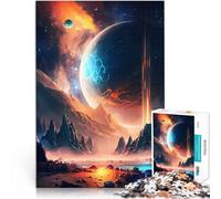 Jigsaw Puzzles 1000 Pieces for Adults Volcano Mountain Cosmos Analysis and logic Every Piece is Unique - Challenging Family Fun Game 26x38cm