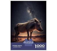 Jigsaw Puzzles 1000 Pieces for Adults Warthog Under The Stars Puzzle for Adults Family Game Wall Decoration for Birthday, Chrismas 38x26cm/1000pcs