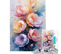Jigsaw Puzzles 1000 Pieces for Adults Watercolor Garden Toys Educational Games Practical Game Learning Educational Gifts Ideas (Size 38x52cm)