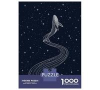 Jigsaw Puzzles 1000 Pieces for Adults Whale in Starry Night Sky Jigsaws for Adults Fun Games A Work of Art Deal As Gifts for The Whole Family 52x38cm/1000pcs