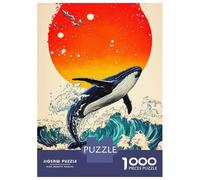 Jigsaw Puzzles 1000 Pieces for Adults Whale Ocean Waves Sunset Adult Jigsaw Hands-on Game Difficult Hard Unique Birthday And Gifts 38x26cm/1000pcs