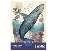 Jigsaw Puzzles 1000 Pieces for Adults Whale Wondrous Puzzles for Adults Fun Games Improve Memory Deal As Gifts for The Whole Family 52x38cm/1000pcs