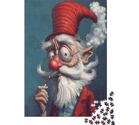 Jigsaw Puzzles 1000 Pieces for Adults Whimsical Cat in The Hat Art Print Adult Puzzles Toy Wall Decor But Fun And Humorous Help The Brain Exercise 38x26cm/1000pcs