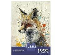 Jigsaw Puzzles 1000 Pieces for Adults Whimsical Fox Art Jigsaws for Adults Fun Games Stress Reliever Help The Brain Exercise 70x50cm/1000pcs
