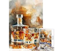 Jigsaw Puzzles 1000 Pieces for Adults Whiskey Moments Toy Wall Decor Gifts for Women Men Relaxing Games Artists Collection, Fine Art Size 38x26cm