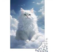 Jigsaw Puzzles 1000 Pieces for Adults White Persian Cat Puzzle for Adults Family Game Improve Memory Unique Birthday And Gifts 70x50cm/1000pcs