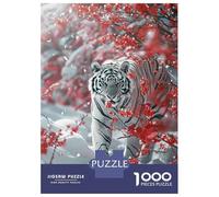 Jigsaw Puzzles 1000 Pieces for Adults White Tiger Snowy Forest Adult Puzzles Relaxing Games Difficult Hard Deal As Gifts for The Whole Family 70x50cm/1000pcs