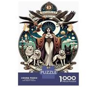 Jigsaw Puzzles 1000 Pieces for Adults Wiccan Goddess Wall Art Print Jigsaws for Adults Fun Games A Work of Art Deal As Gifts for The Whole Family 70x50cm/1000pcs