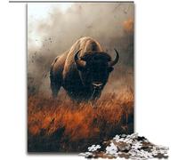 Jigsaw Puzzles 1000 Pieces for Adults Wild Buffalo cardboard Puzzles for Birthdays, Holidays, And Special Occasions (size 26x38cm)