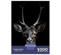 Jigsaw Puzzles 1000 Pieces for Adults Wild Deer Portrait Adult Jigsaw Relax Games Difficult Challenge Help The Brain Exercise 70x50cm/1000pcs