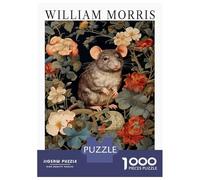 Jigsaw Puzzles 1000 Pieces for Adults William Morris Rat Botanical Jigsaws for Adults Fun Games Stress Reliever Help The Brain Exercise 38x26cm/1000pcs