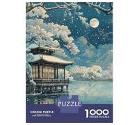Jigsaw Puzzles 1000 Pieces for Adults Winter Moon Over Asian Lake Puzzles for Adults DIY Toys Home Decoration Help The Brain Exercise 70x50cm/1000pcs