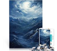 Jigsaw Puzzles 1000 Pieces for Adults Winter mountains Made of cardboard for ages 14 and over Antistress Vacation at home Killing time Family Fun Gift。size:38x52cm/14.96x20.47inch