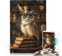 Jigsaw Puzzles 1000 Pieces for Adults Wise owl Interessante Stressreduzierung Angebot als Geschenk für die ganze Familie75x50cm