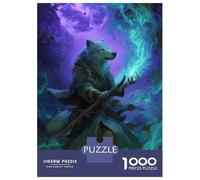 Jigsaw Puzzles 1000 Pieces for Adults Wolf Mage Casting Magic Adult Jigsaw Relax Games Difficult Challenge Help The Brain Exercise 70x50cm/1000pcs