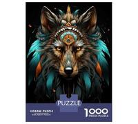 Jigsaw Puzzles 1000 Pieces for Adults Wolf Spirit Animal Art Print Adult Puzzles Relaxing Games Difficult Hard Deal As Gifts for The Whole Family 52x38cm/1000pcs