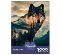 Jigsaw Puzzles 1000 Pieces for Adults Wolfs Domain Jigsaws for Adults Fun Games Stress Reliever Help The Brain Exercise 52x38cm/1000pcs