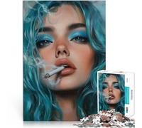 Jigsaw Puzzles 1000 Pieces for Adults Woman addicted to smoking Mustermontage Tolle Geschenke und Spielzeuge52x38cm