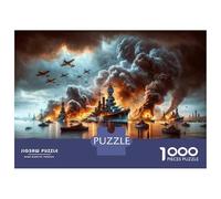 Jigsaw Puzzles 1000 Pieces for Adults World War II Battle Scene Teenager Puzzles Family Game Difficult Challenge Stress Reduction Gifts 70x50cm/1000pcs