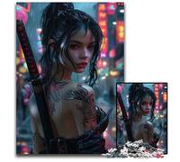 Jigsaw Puzzles 1000 Pieces for Adults Yakuza Girl Beauty Wooden Jigsaw Puzzles Relax & Challenge Colorful Home Decor Art for Friends 1000 PCS(75x50cm)