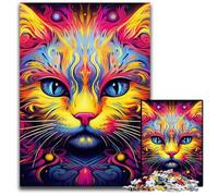 Jigsaw Puzzles 1000 Pieces for Adults Yellow Cat Wooden Jigsaw Puzzles Brain Challenge Game for Teenagers & Family Interaction 50x75CM/19.68x29.52inch