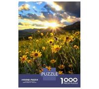 Jigsaw Puzzles 1000 Pieces for Adults Yellow Flower Sunset Adult Puzzles Relaxing Games Difficult Hard Deal As Gifts for The Whole Family 38x26cm/1000pcs