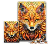 Jigsaw Puzzles 1000 Pieces for Adults Yellow Fox cardboard Jigsaw Brain Challenge, for Teenagers & Home Decor Size 26x38cm