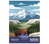 Jigsaw Puzzles 1000 Pieces for Adults Yellowstone National Park Adult Puzzles Toy Wall Decor But Fun And Humorous Help The Brain Exercise 38x26cm/1000pcs