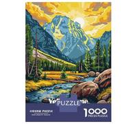 Jigsaw Puzzles 1000 Pieces for Adults Yellowstone National Park Landscape Illustration Puzzle for Adults Hands-on Game Improve Memory Deal As Gifts for The Whole Family 70x50cm/1000pcs