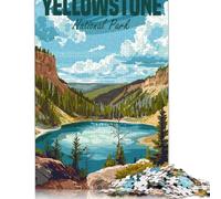 Jigsaw Puzzles 1000 Pieces for Adults Yellowstone National Park Puzzle for Adults Paperboard Puzzles Family Fun Jigsaws Puzzles 38x26cm/1000pcs