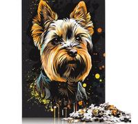Jigsaw Puzzles 1000 Pieces for Adults | Yorkshire Terrier Dog Puzzle | 1000 Piece Puzzle Wooden Puzzles Educational Games 1000pcs (75x50cm)