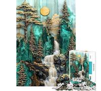 Jigsaw Puzzles 1000 Pieces for Adults Yosemite Kintsugi Falls Jigsaws for Adults Relax Games Home Decoration Deal As Gifts for The Whole Family (Size 38x52cm)