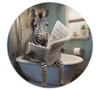 Jigsaw Puzzles 1000 Pieces for Adults Zebra Reading Newspaper Paper Jigsaw Puzzles Making It A Great Gift for Family Fun 1000pcs (67.5x67.5cm)