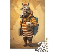Jigsaw Puzzles 1000 Pieces for Adults | Zebra Traveler Art Puzzles | 1000 Piece Jigsaw Educational Games Home Decoration Puzzle 1000pcs (75x50cm)
