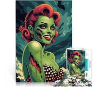 Jigsaw Puzzles 1000 Pieces for Adults Zombie Pin-Up Girl Herausforderndes Spiel Lernspiel für Geburtstag, Weihnachten75x50cm